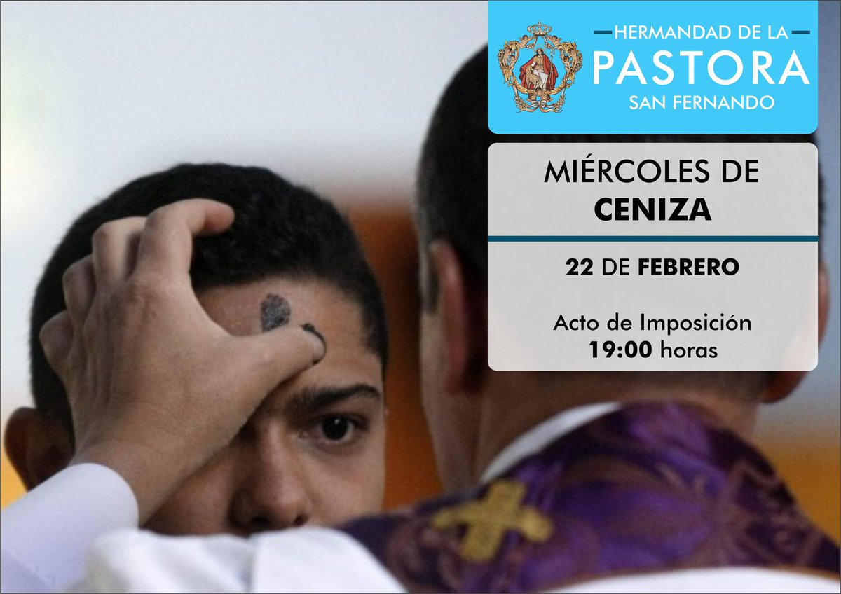 Este miércoles comienza la Cuaresma, tiempo litúrgico de conversión, oración y reflexión en el que nos prepararemos para vivir los misterios de la Pasión, Muerte y Resurrección de Cristo.
El horario de Misa con la imposición de ceniza en nuestro templo parroquial es a las 19,00 h