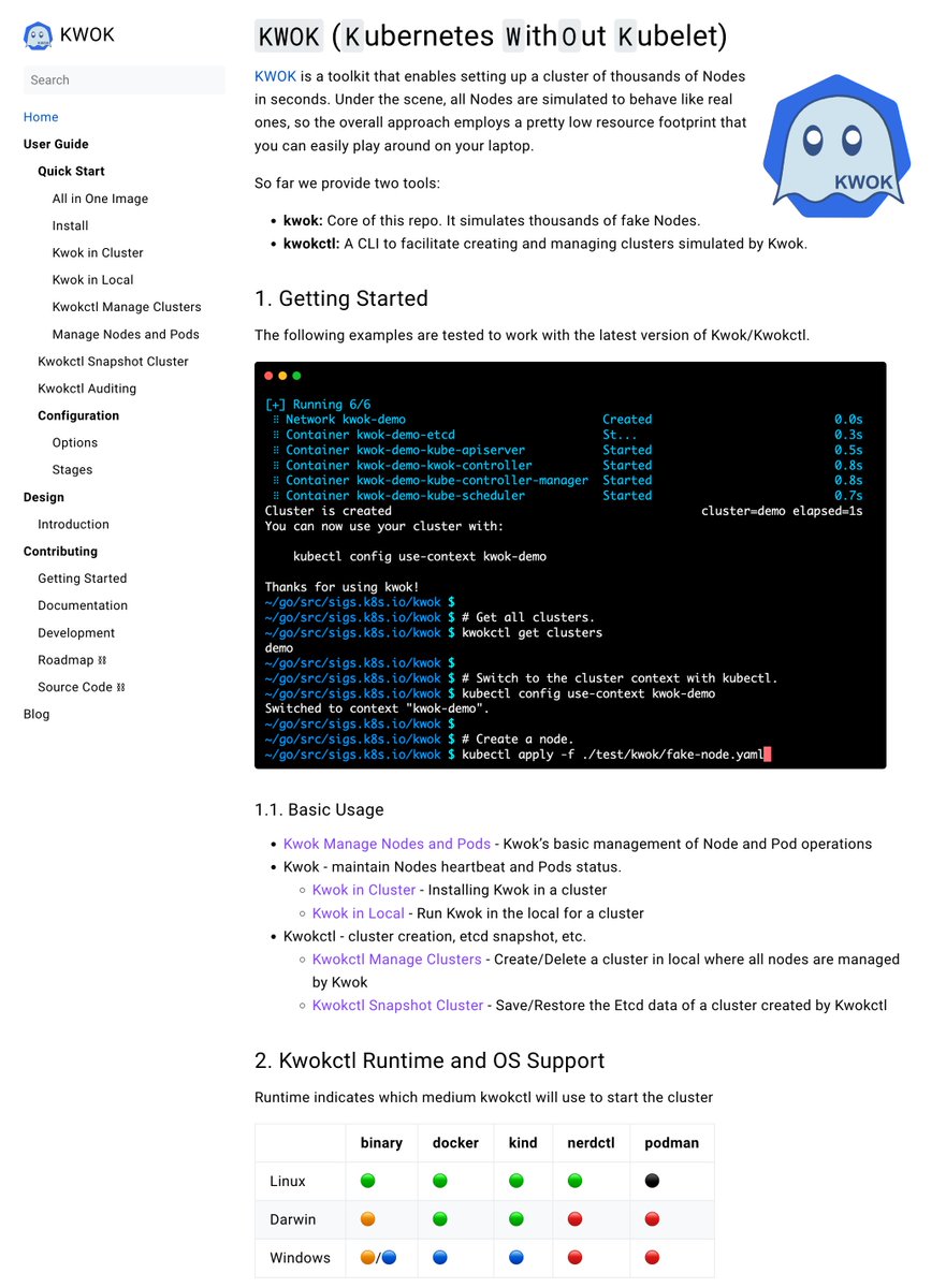 ContainerRgstry's tweet photo. Give KWOK (Kubernetes WithOut Kubelet) a try to quickly test things on Kubernetes local or in your CI/CD. Spin up a cluster in seconds as all Nodes and Pods are simulated. The approach employs a pretty low resource footprint and hence time. 

https://t.co/7lXVduqKed https://t.co/v1RRvet60h