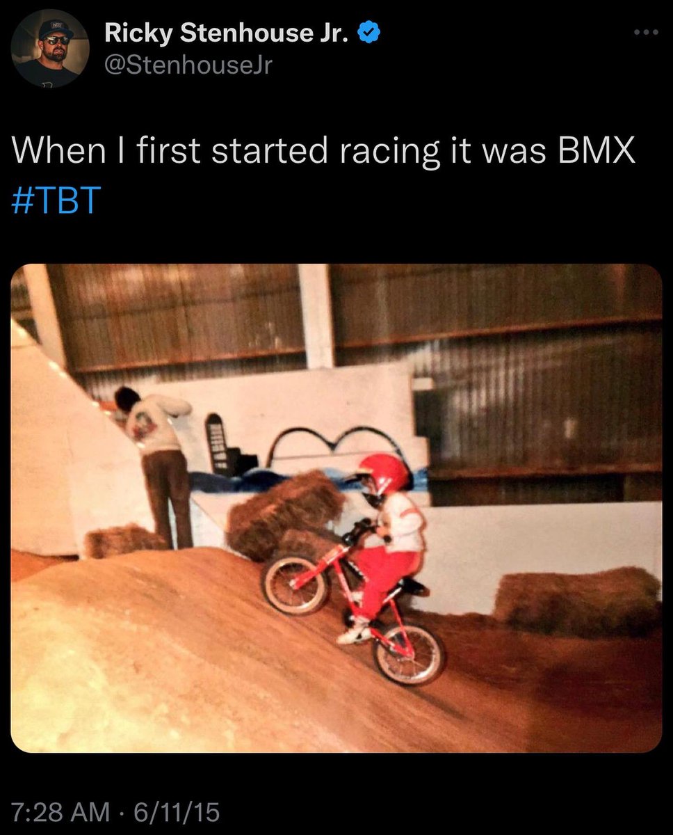 . @StenhouseJr raced BMX. You should too 🏆🏆 #DAYTONA500