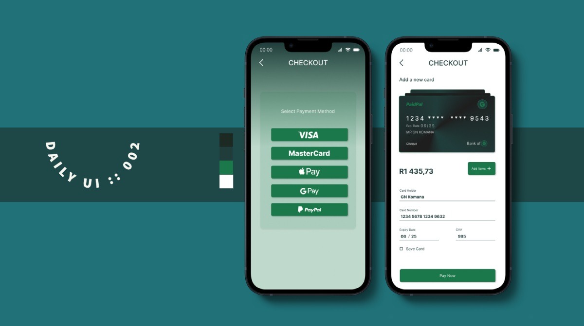 GovanKomana's tweet photo. UI Design Checkout Screen
#DailyUI002 #UIDesign https://t.co/3EO6ykrP9p