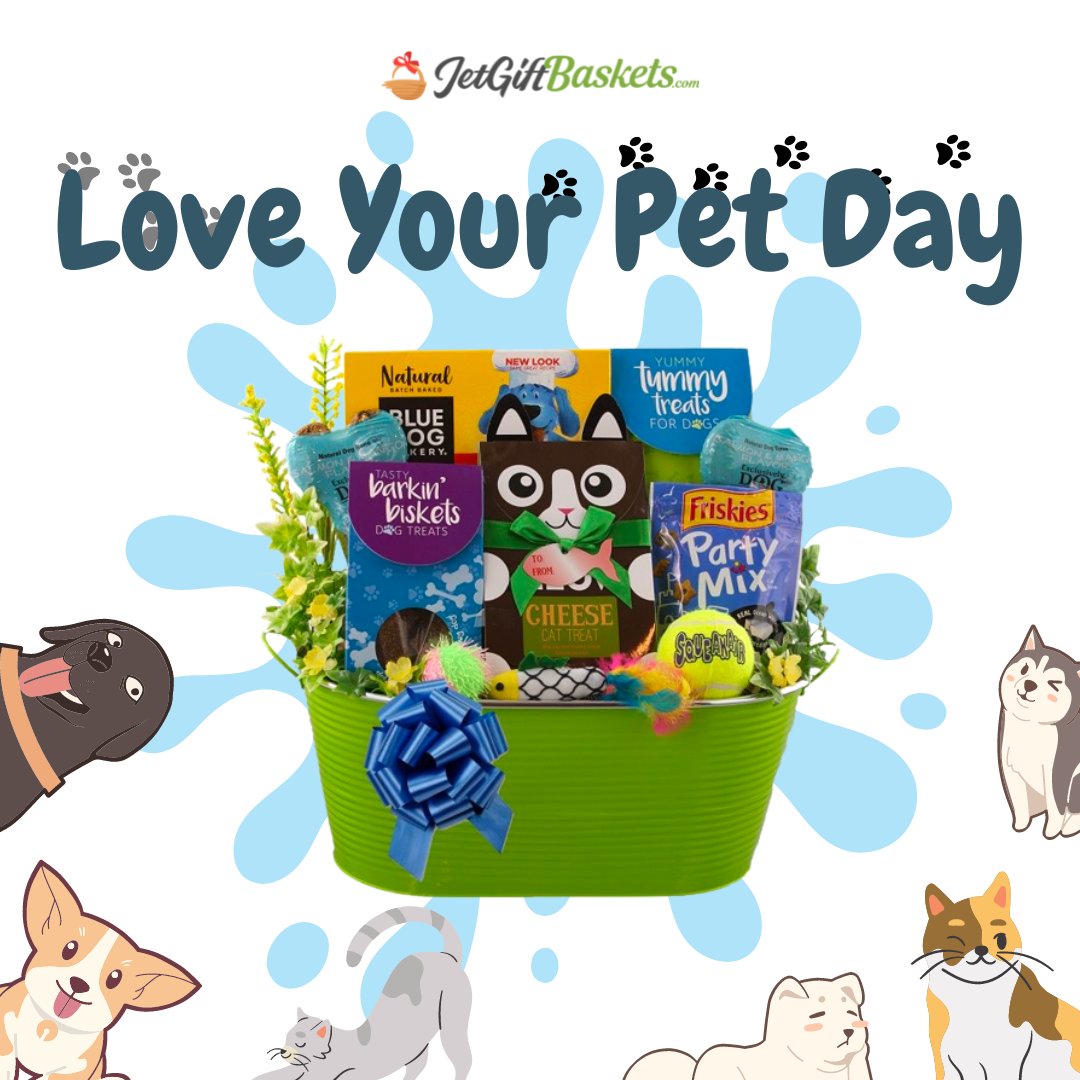 JetGiftBaskets's tweet photo. 🐾Treat your furry BFF to something special with our Pet Gift Baskets! Packed with goodies they'll love, these baskets are perfect for any occasion (or just because). Check them out now and give your four-legged friend the love they deserve! 🐶🐱💕
Link: https://t.co/o1paWIfJ1Y https://t.co/ZzDEiFMGW3