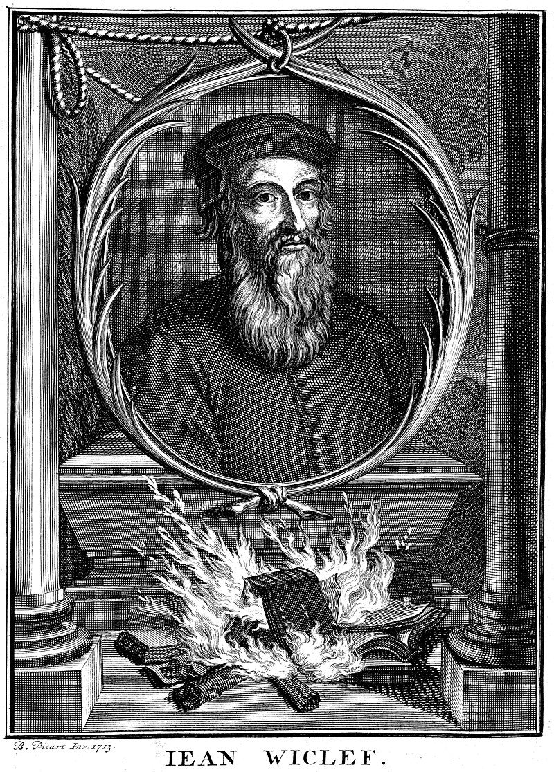 But this was nothing new.

An Englishman called John Wycliffe had said much the same thing in the 13