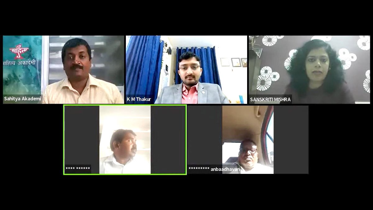 sahityaakademi's tweet image. @ksraosahitya @PIB_India @PIBCulture @MIB_India @DDNational

#SahityaAkademi #Webline #Literature #EkBharatShreshthBharat #Maithili #Tamil #Poetsmeet #Literary #Poets