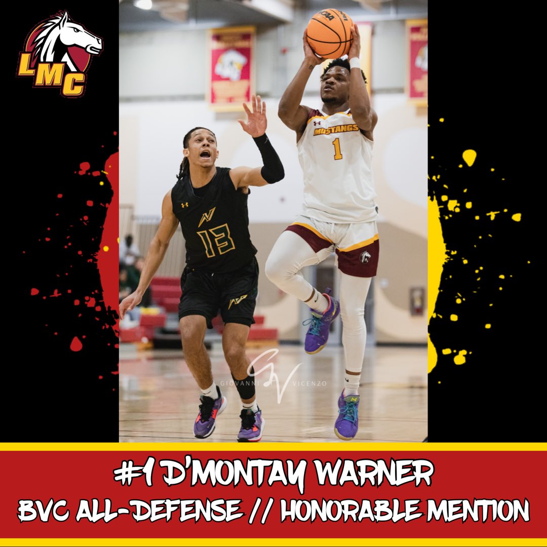 LMCmbb's tweet photo. Congratulations to sophomore D’Montay Warner on receiving BVC All-Defense &amp; BVC Honorable Mention! https://t.co/ved4beYYjd