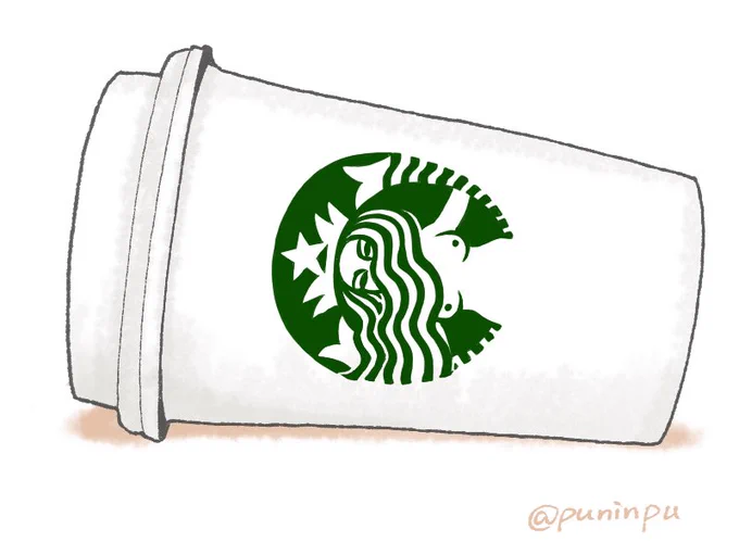 スタバのロゴってあゆのジャケ写方式髪ブラっぽいから横にしたらおっぱい出ちゃいそう 