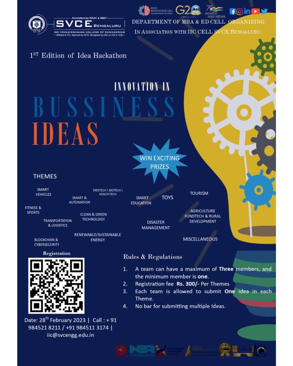 SvceBengaluru's tweet photo. 1st Edition of Idea Hackathon - Innovation in Business Ideas #svce #svcebengaluru #svcebangalore #bestengineeringinstitute #bengalurucollege #engineeringcollege #ideahackathon https://t.co/HSuBcQNOjf