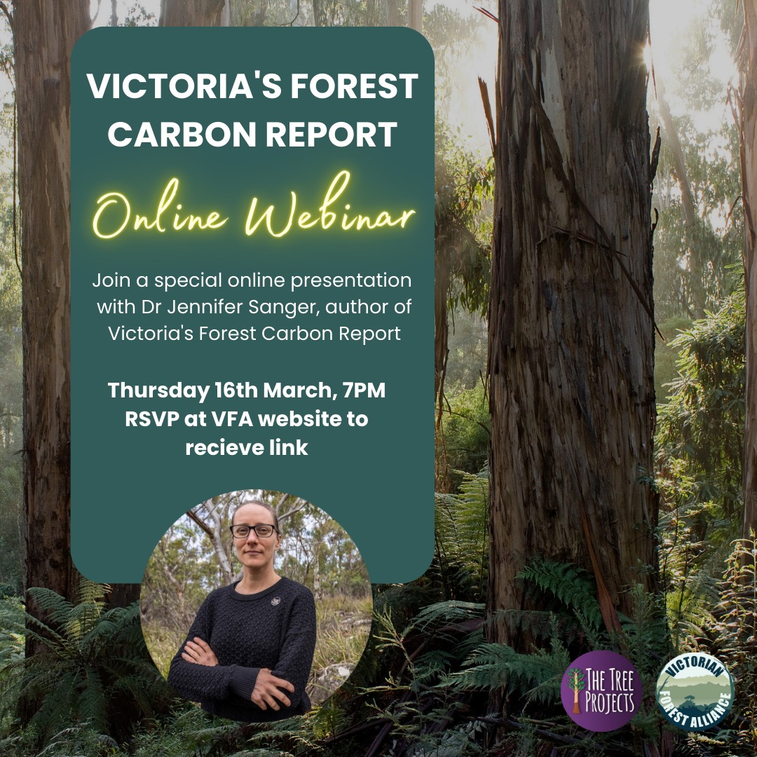 Dr Sanger has done ground-breaking work exposing dirty emissions of native forest logging. 

On Thurs March 16 @ 7pm hear why native forests are critical for tackling climate change, & how we can meet emissions targets by protecting them> victorianforestalliance.org.au/carbon_report_…
#Forests4Climate