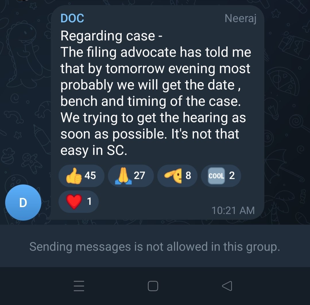 NEETPG,SC case has not been listed yet.
Don't waste time on  twitter for  follow up for 2 days atleast.
#NEETPG #neetmds #NEET #NEETPG23postponement #neetmds2023postpone #neet2023 #neetpgpecharcha #NEETUG2023POSTPONE #nmc