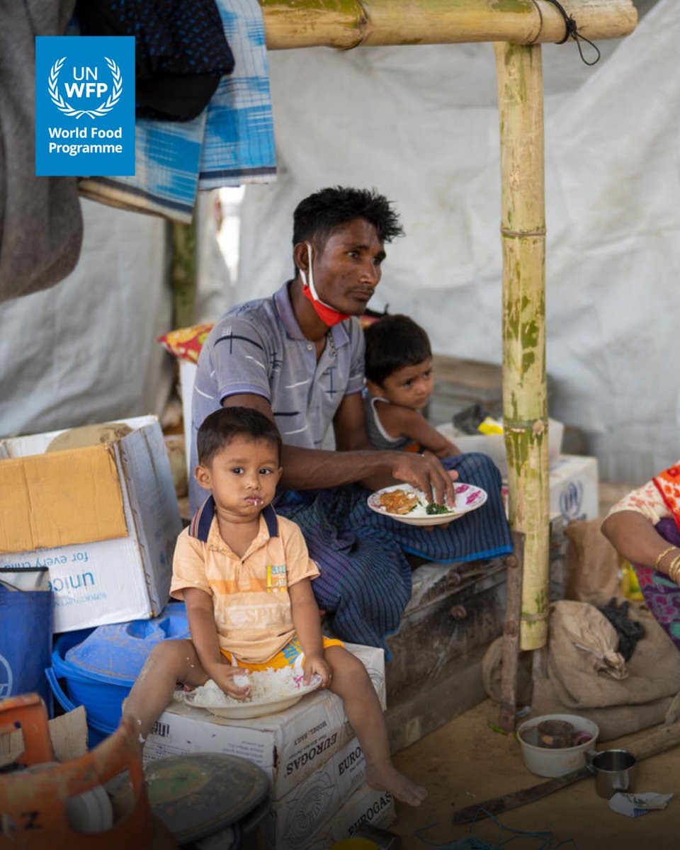 WFP's tweet photo. WFP is being forced to cut back its lifesaving assistance for #Rohingya refugees in Bangladesh. 

"With each ration cut, malnutrition will certainly rise; families will increasingly resort to dangerous strategies to cope." https://t.co/M994y5b518 https://t.co/Qjz0ybngSv
