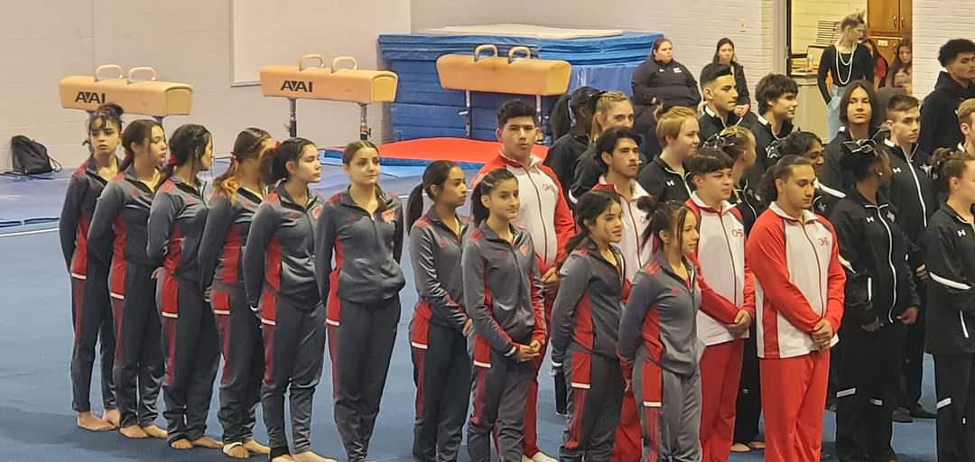 BronchosGym's tweet photo. Ecisd vs. Abilene Isd 
Congratulations to our gymnasts that placed this Friday.   Jesse Hernandez, Alyssa Ortiz, Kilika Rodrigues, Gabriela de Santiago #gobigred @ECISDAthletics @BigRedBronchos @Raq1957Tg @JfloCyr https://t.co/HGtZndARwZ