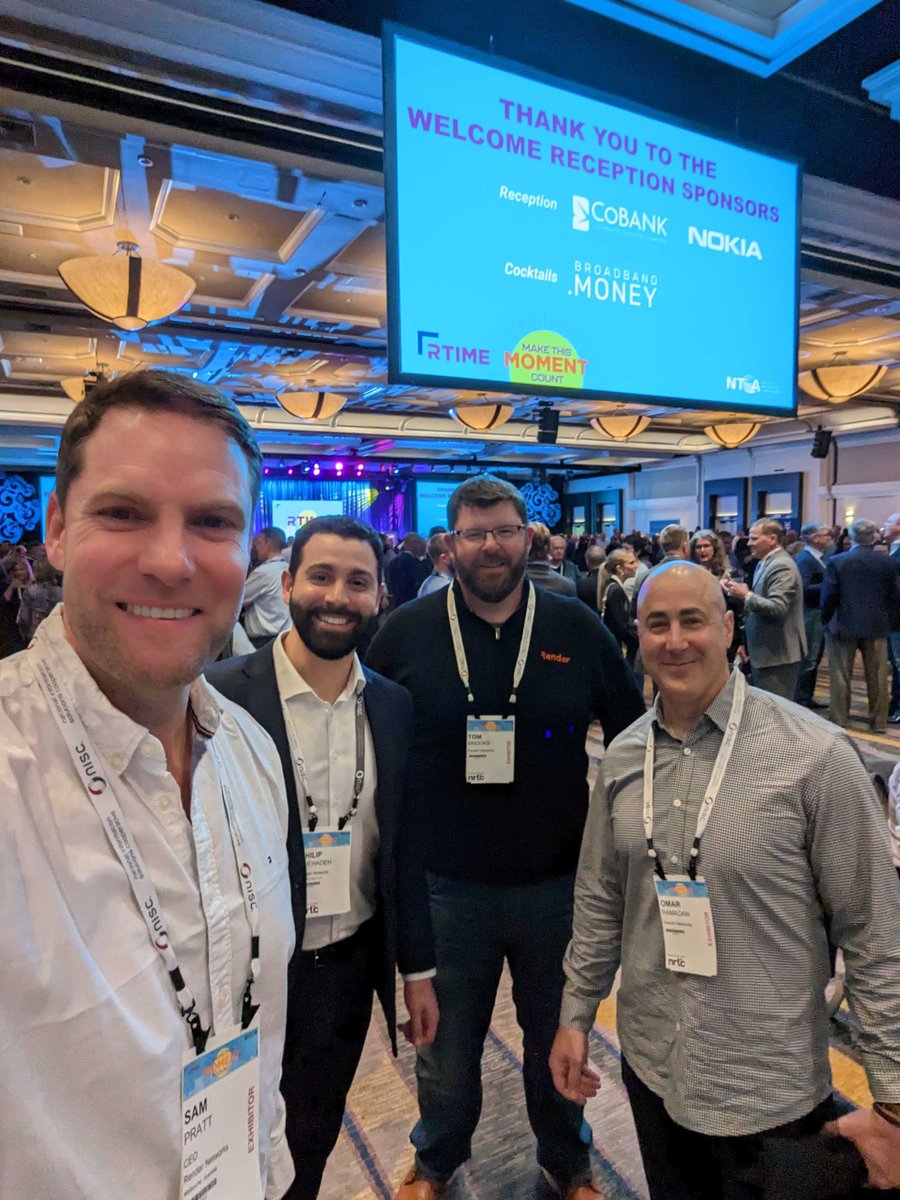 sampratt__'s tweet image. Excited to be back at #RTIME2023 with this amazing team! Proud to be attending for a fourth year, and to play a meaningful role in accelerating rural connectivity across the US. Thank you #NTCAconnect for hosting another inspiring event! #BuildNetworksBetter @RenderNetworks