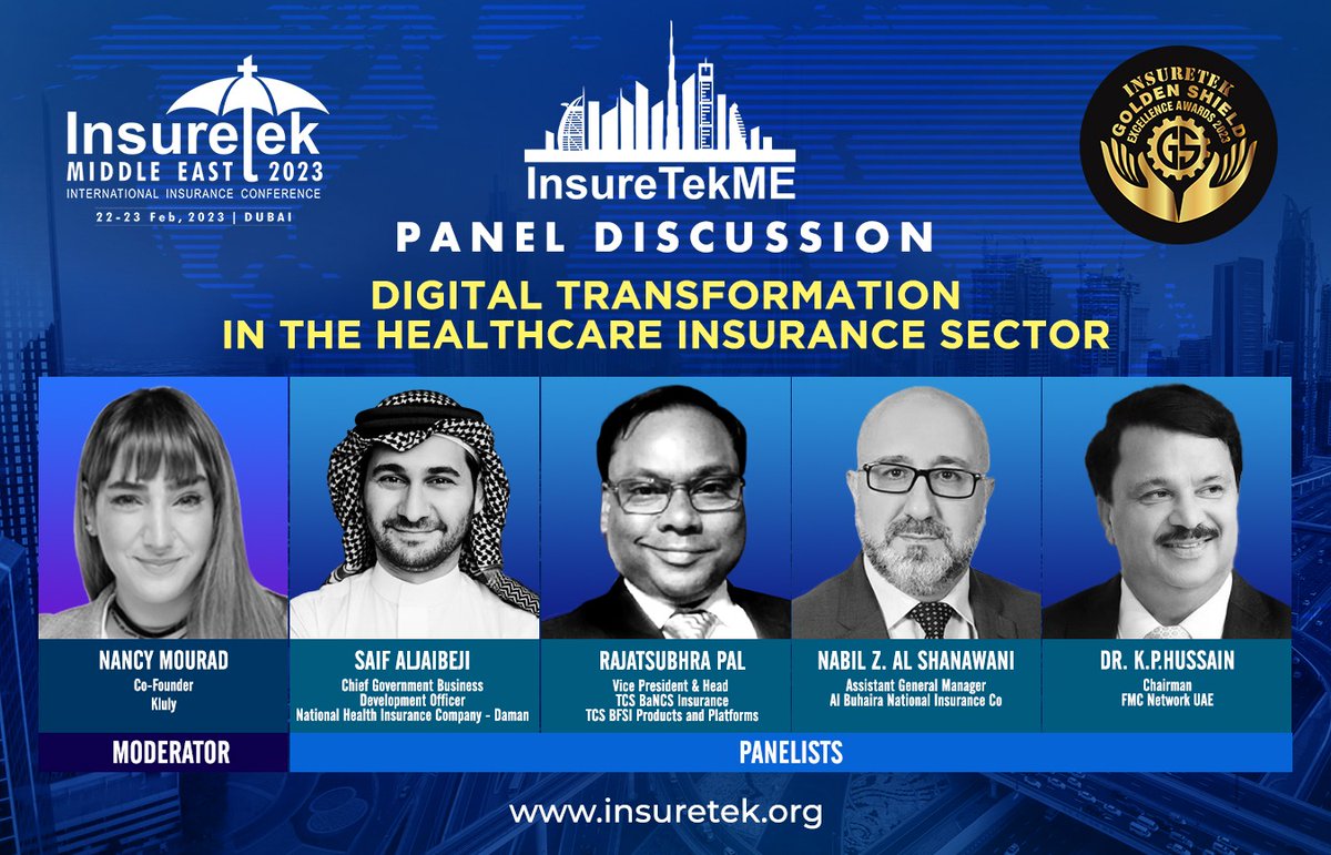 Exciting news! Our very own Mr. Nabil Shanawani will be a part of the expert panel discussing 'Digital Transformation in the Healthcare Insurance Sector' at InsureTek, scheduled for February 22, 2023, from 02:00 PM to 03:00 PM.

#DigitalTransformation #HealthcareInsurance