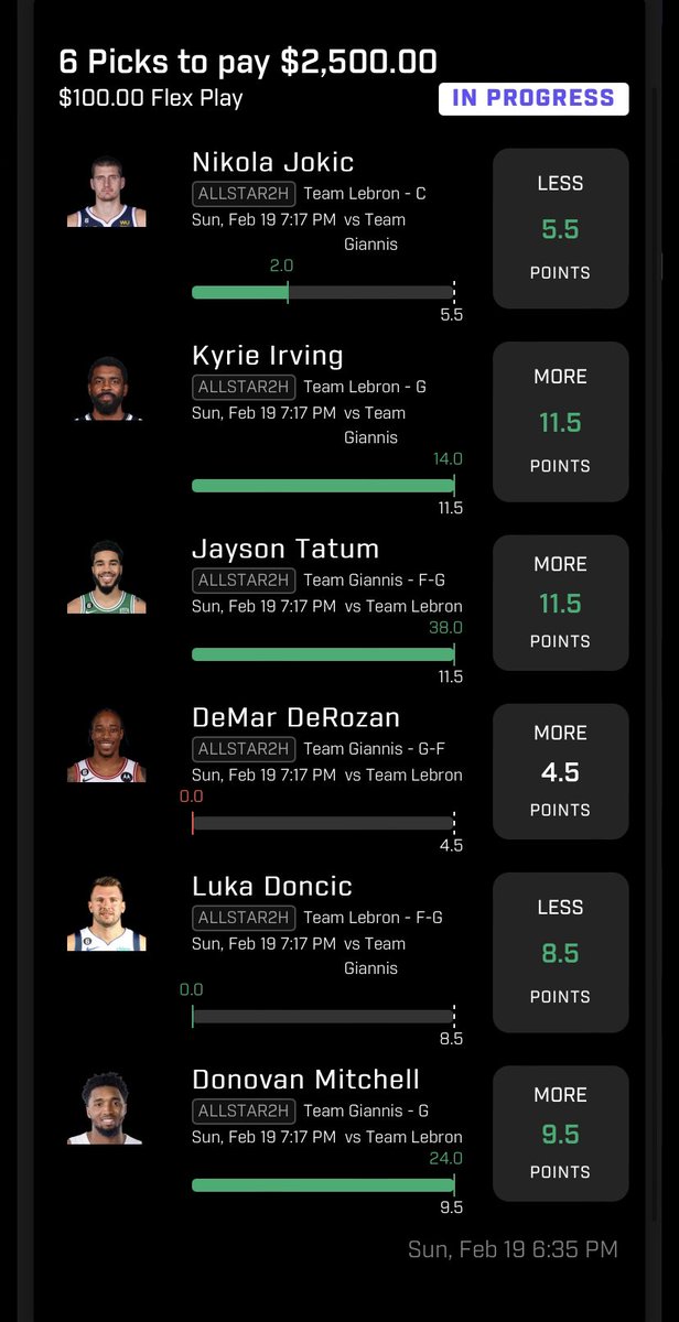 WeezyProps's tweet photo. Imagine taking Derozan and not just taking Lillard…
Chalkboard got this 2H 2X - could have been great but a little bit of a galaxy brain move going with Derozan over Lillard.
We move and take the profit. #WeezyProps #PrizePicks #NBA #DFS https://t.co/uClkMc15h5