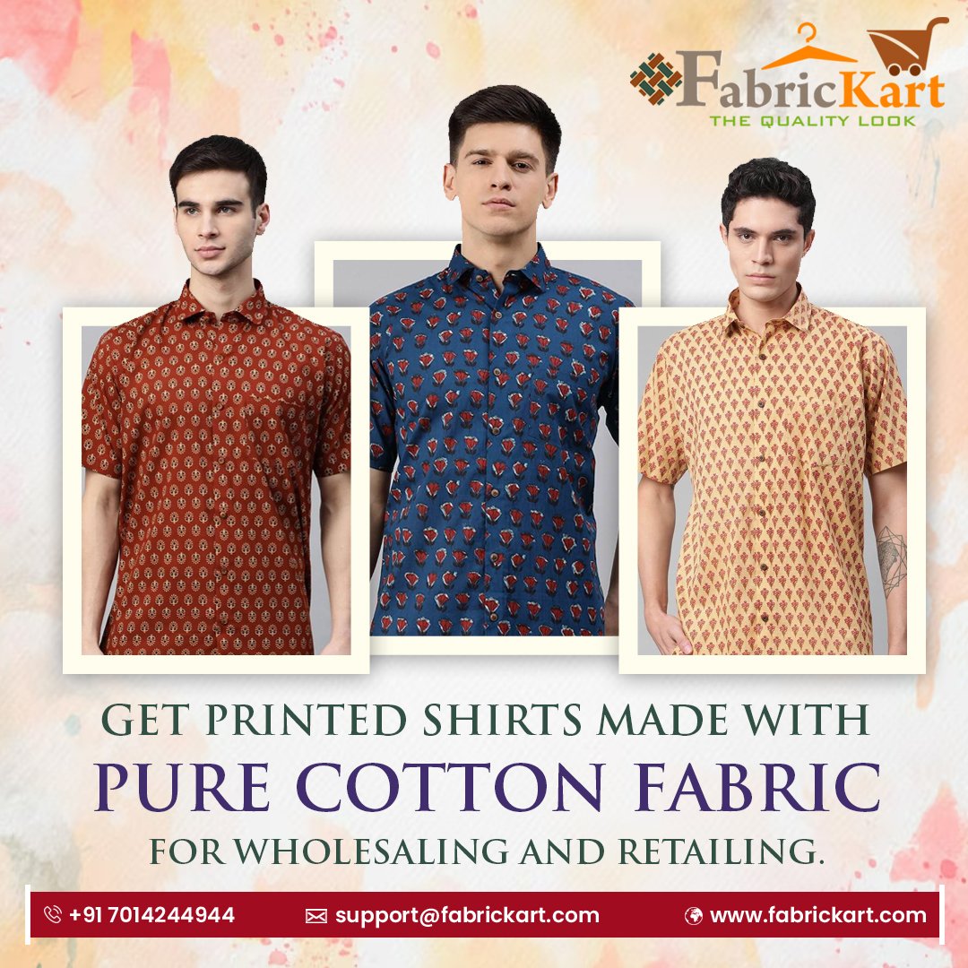 Every retailer and #wholesaler should stock #Purecottonfabric before the summer hit. Get whatever quantity of stocks you need at the best rate from #FabricKart, the prime #manufacturer and #supplier of pure #cottonshirts and other #cottonfabrics.

Connect with us @ 07014244944.