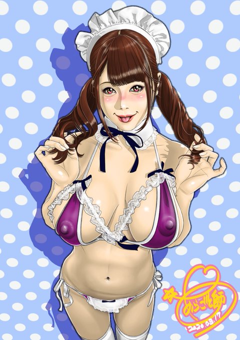 #これを見た人はメイドをTLに放流しよう 

夏服のメイドじゃ～♪
※モデルは #椎葉みくる ちゃん❤ 