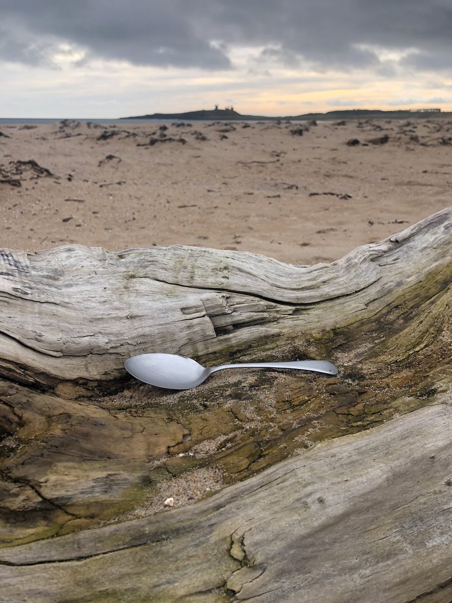 I'd love to know the back story to this random spoon. #Northumberland #embleton #dunstanburghcastle