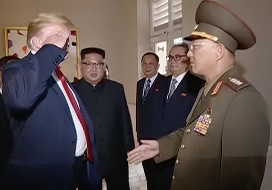 LincolnWatchman's tweet photo. As opposed to saluting oppression &amp; authoritarianism, it’s nice to have a President of the United States that once again embraces liberty &amp; democracy. https://t.co/L4kJAv6npC