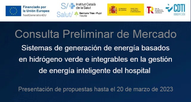 CDTI_innovacion's tweet photo. 📣 Consulta Preliminar del Mercado (#CPM) para posible #comprapublica #innovación con #MRR sobre sistemas de respaldo energético basados en #HidrógenoVerde en un entorno hospitalario👇
Resolución➡️https://t.co/VGdjZAT7WD
🚨 Jornada presentación 🗓️23-FEB➡️https://t.co/lHg2dCrkLT https://t.co/BZ7wne4so1
