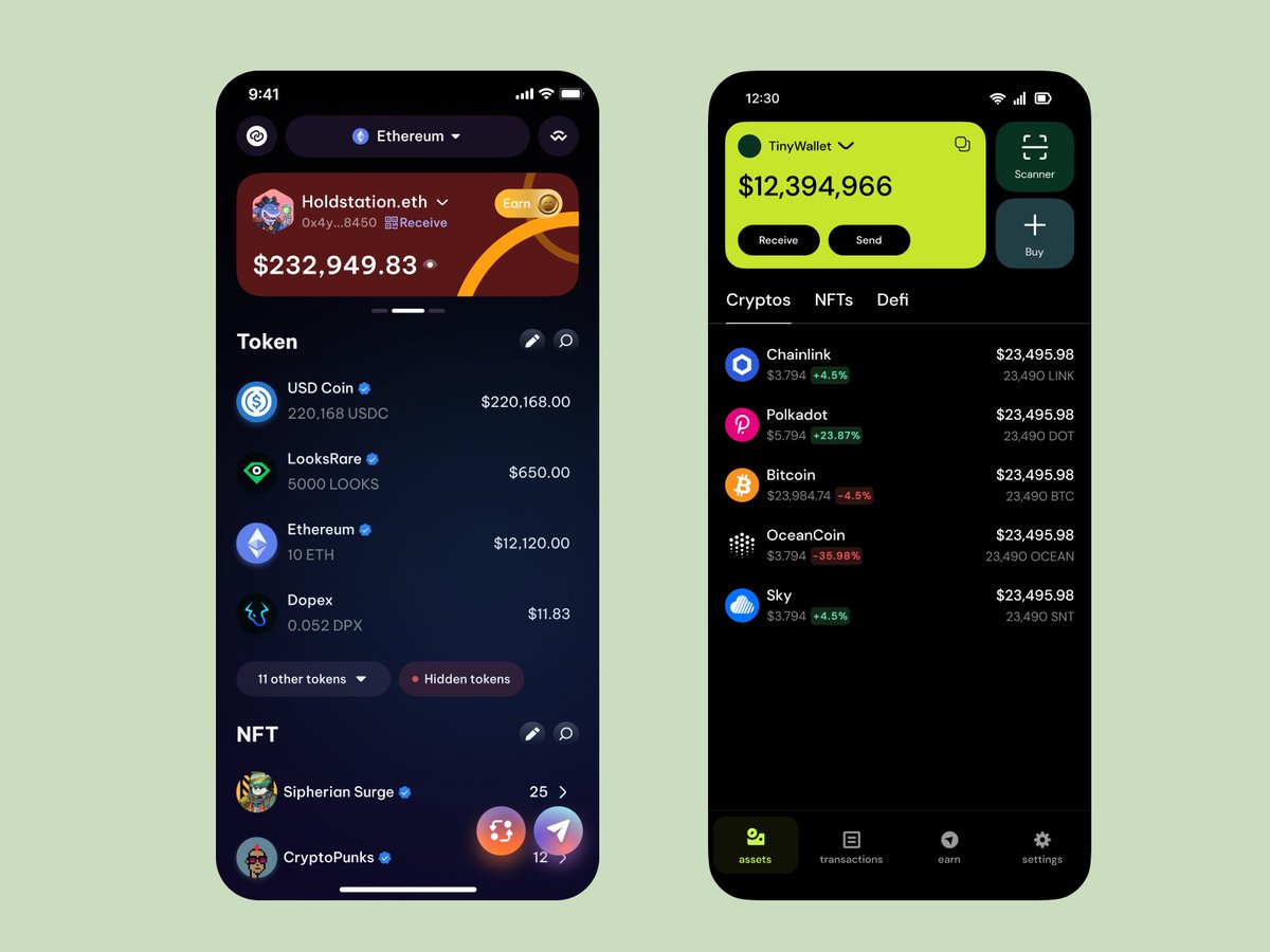 marcus_qh's tweet image. Holdstation Wallet design compared with my new design. Which one do you choose? 
#UXdesign #UIDesign #VisualUI