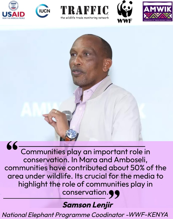 "Communities play an important role in conservation. In Mara &amp; Amboseli,communities have contributed about 50% of the area under wildlife..,"Samson Lenjir,National Elephant Programme Coordinator <a href="/WWF_Kenya/">WWF-Kenya</a> <a href="/IucnE/">IUCN ESARO</a> <a href="/USAIDKenya/">USAID Kenya</a> <a href="/TRAFFIC_WLTrade/">TRAFFIC</a> #Connect4Wildlife