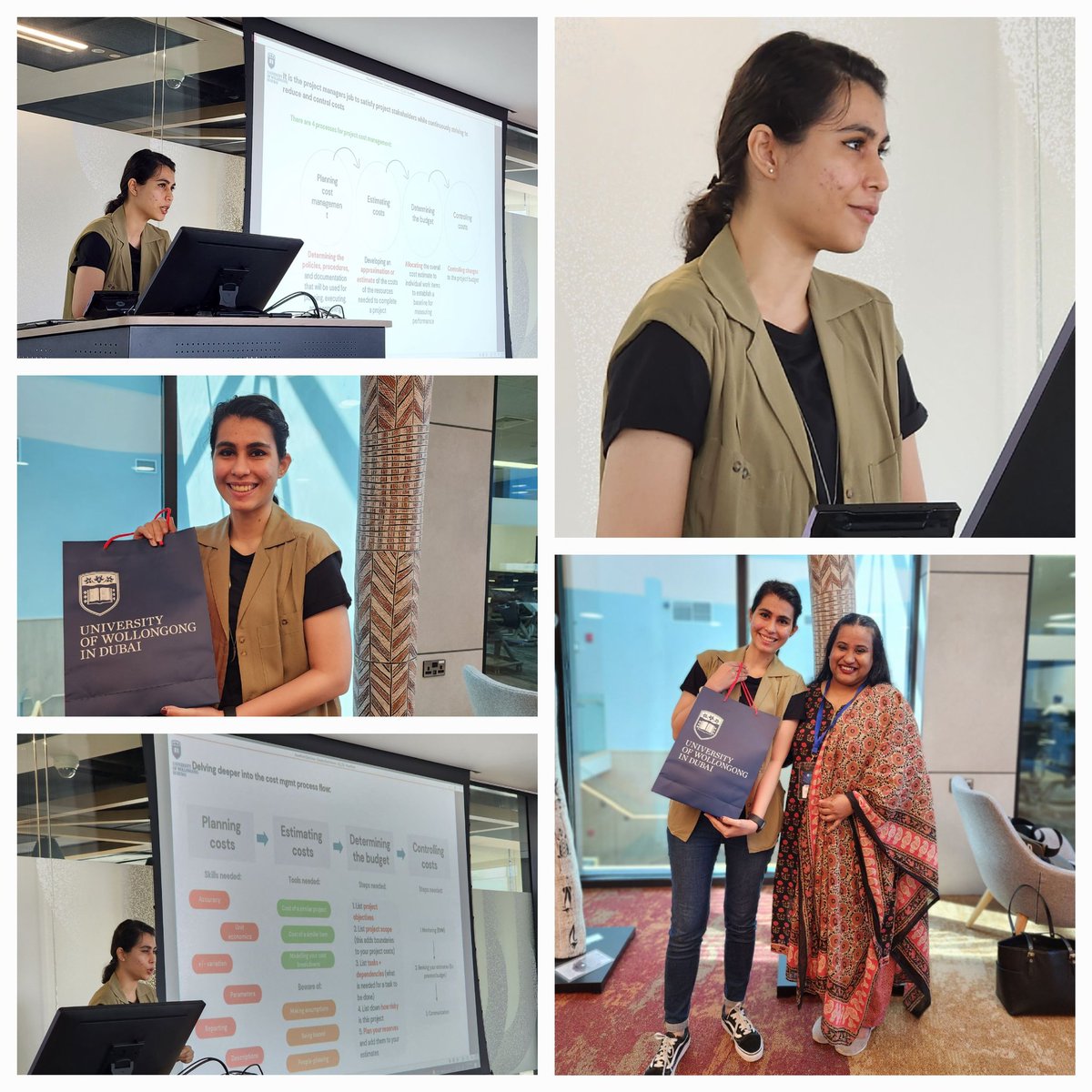 What a great way to start Monday! 

Had the pleasure to welcome our @UOWD alumna Sanjana Raheja who is an all-star graduate who went from graduating with an accounting degree to learning to code to now being a senior project manager, to talk cost management.

#teachingispassion
