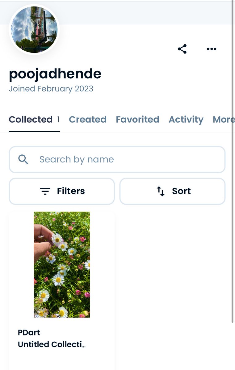 PoojaDhende's tweet photo. Minted my first NFT today using @0xPolygon .
Huge thanks @Investingyoda , for inspiring & guiding me through.
Long way to go!
#nft #createadifference #novice #whitedaisies #pdart https://t.co/tGDSTTIwKn