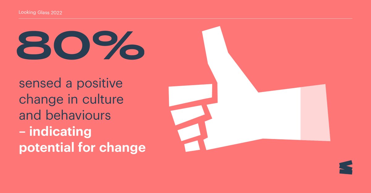 It might come as a surprise that 80% of respondents agree that they sensed a positive change to culture and behaviours. 

To get the full picture, download the Looking Glass '22 Report 🔗  bit.ly/3XuGBrK

#WeAreFilmAndTV