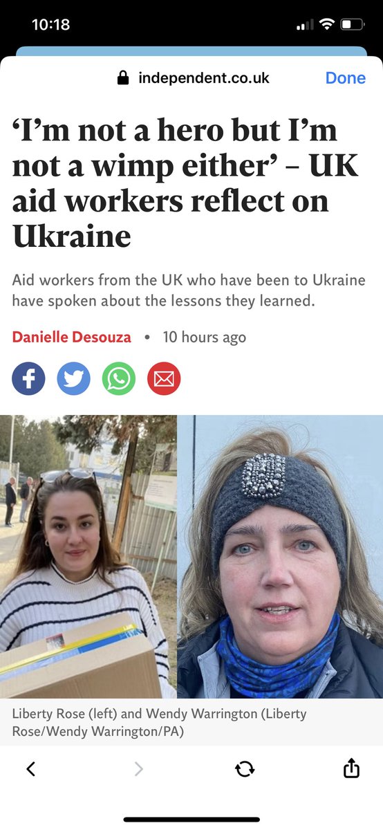 As we approach the anniversary of Russia’s invasion of Ukraine, I have had the opportunity to share my experiences and lessons learnt from volunteering to help those affected by the invasion. Thank you <a href="/DesoDani/">Dani_deso</a> for this. 

independent.co.uk/news/uk/ukrain…