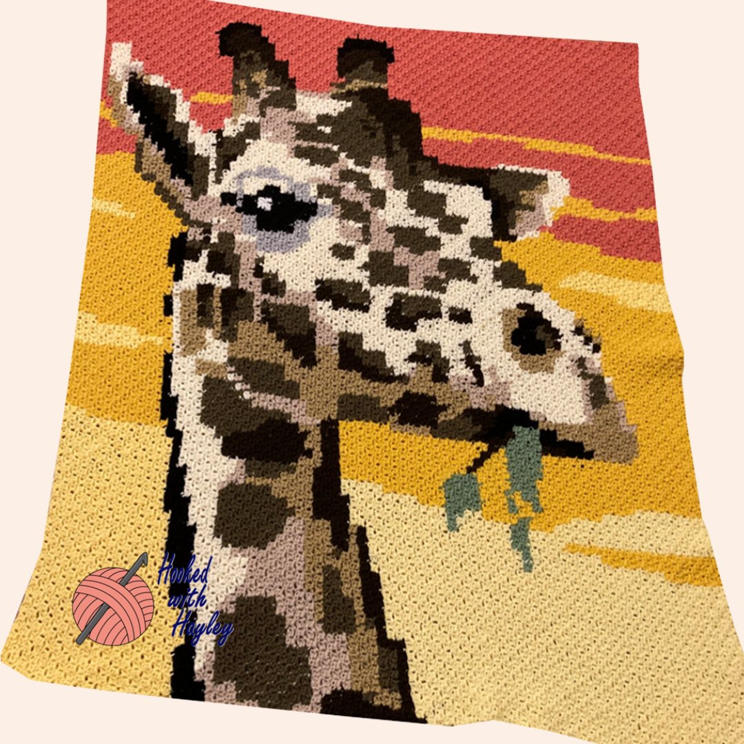HookdWithHayley's tweet photo. Looking to add a bit of fun and whimsy to your home décor? Check out this adorable giraffe c2c blanket pattern! Perfect for brightening up any room and adding a unique piece of art to your home. Check it out now at https://t.co/rEohbaR4rg #c2cblanketpattern #crochet https://t.co/wVhTDcaUCD
