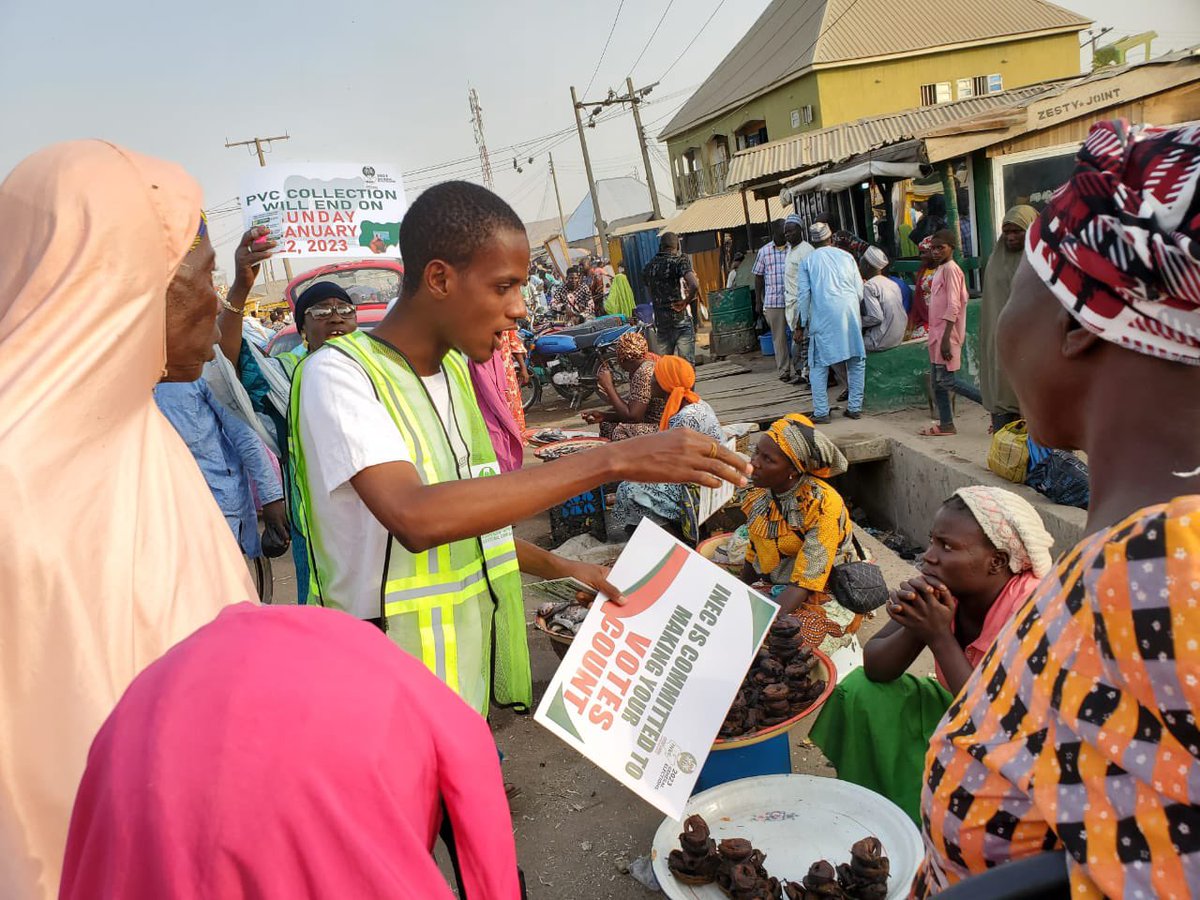 YIAGA's tweet photo. As we count down to #NigeriaDecides2023, Jabir is massively spreading the word of voter turnout in Adamawa state. 

Our #ThePowerOf18 winner makes us very proud, and we join him to ask the people of Adamawa state to come out in 5 days time to vote. 

#SixtyPercentOfUs https://t.co/l5FSYQcD1E