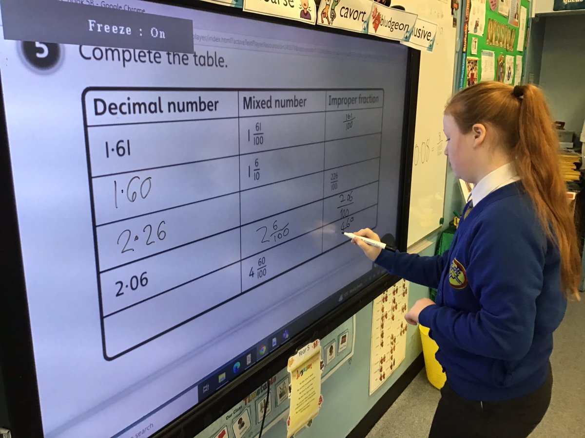 StPPPrimaryY5's tweet image. Great start back to the new half-term. We’ve been continuing our work on decimal fractions.
#powermaths #fractions #year5maths