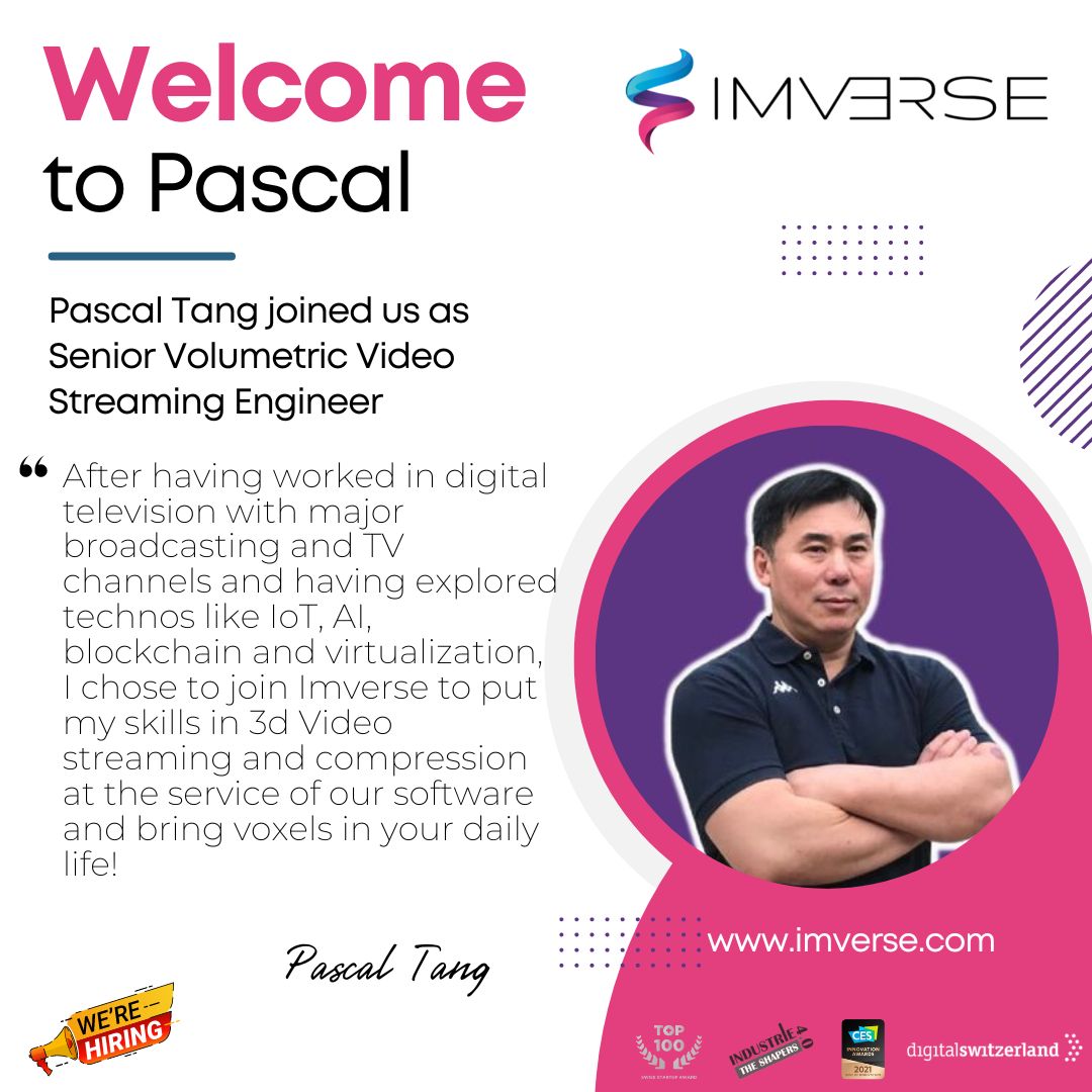 Welcome Pascal! #volumetricvideo #imverse3d #voxels #streaming