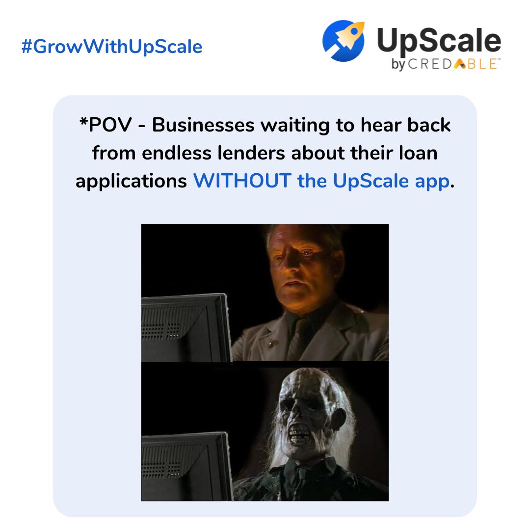 Why apply for loans 30+ times when you can leverage the benefit of reaching 30+ lenders on one platform?

Easy, simple and hassle free solution offered by UpScale by CredAble! 

Visit us now!

#GrowWithUpScale #UpScaleByCredAble #FinancialInclusion #BusinessGrowth #SmallBusiness