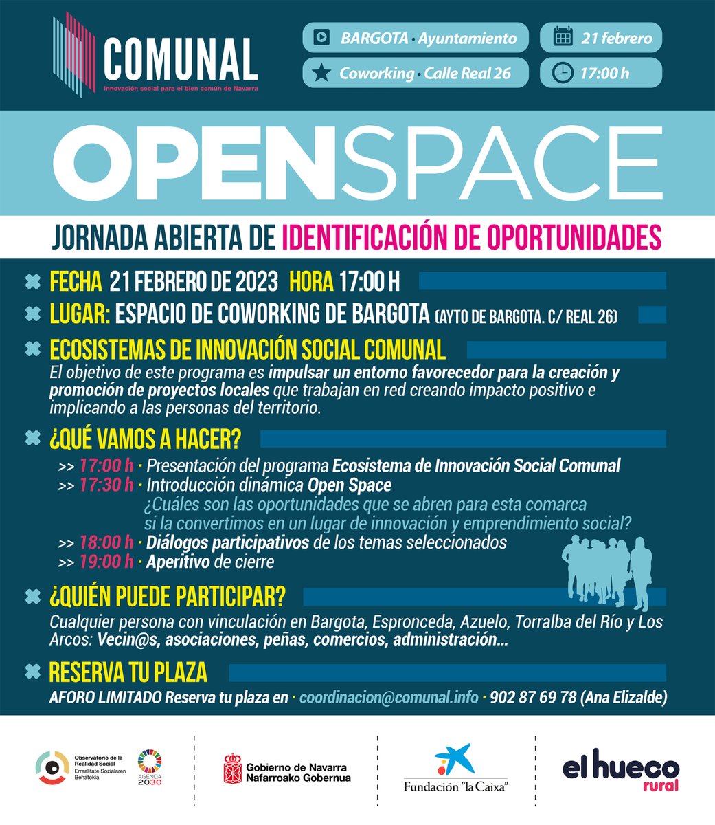 comunalnavarra's tweet image. Mañana comenzamos nueva etapa en el #Comunal. Lo hacemos en #Bargota. Tienes los detalles en el cartel.