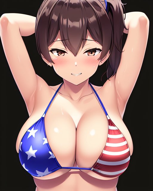 加賀さんは五航戦をディスりながらまっさきにデカパイ星条旗ビキニに文句をつけて、まっさきにデカパイ星条旗ビキニになって、五航戦をディスると思う 