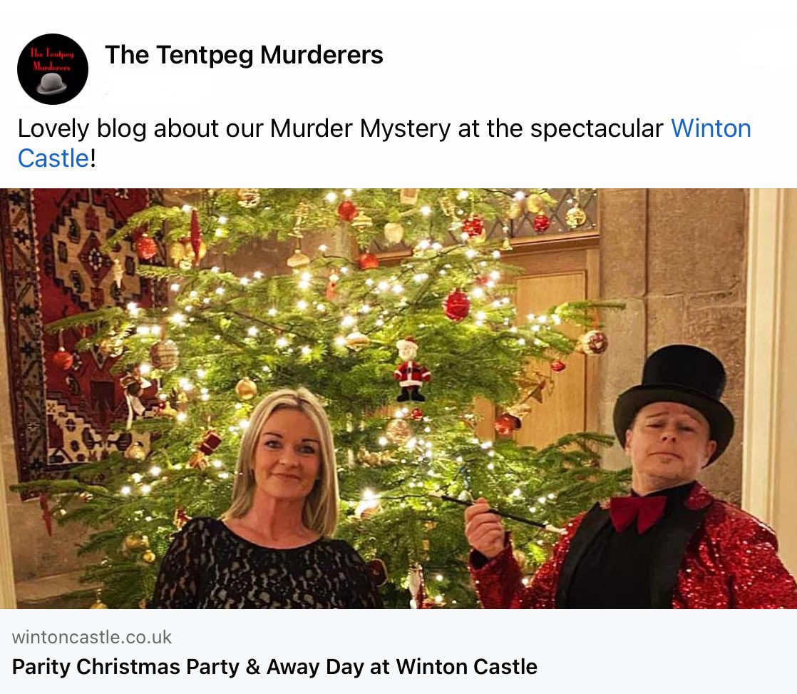 Lovely blog about our Murder Mystery at the spectacular @wintoncastle! #wintoncastle #murdermystery #thetentpegmurderers #partynights #events #castle #couldyoumurderagreatnightout #teambuilding #henparty #wedding #corperateevents #christmasparty #party

wintoncastle.co.uk/parity-hosts-c…