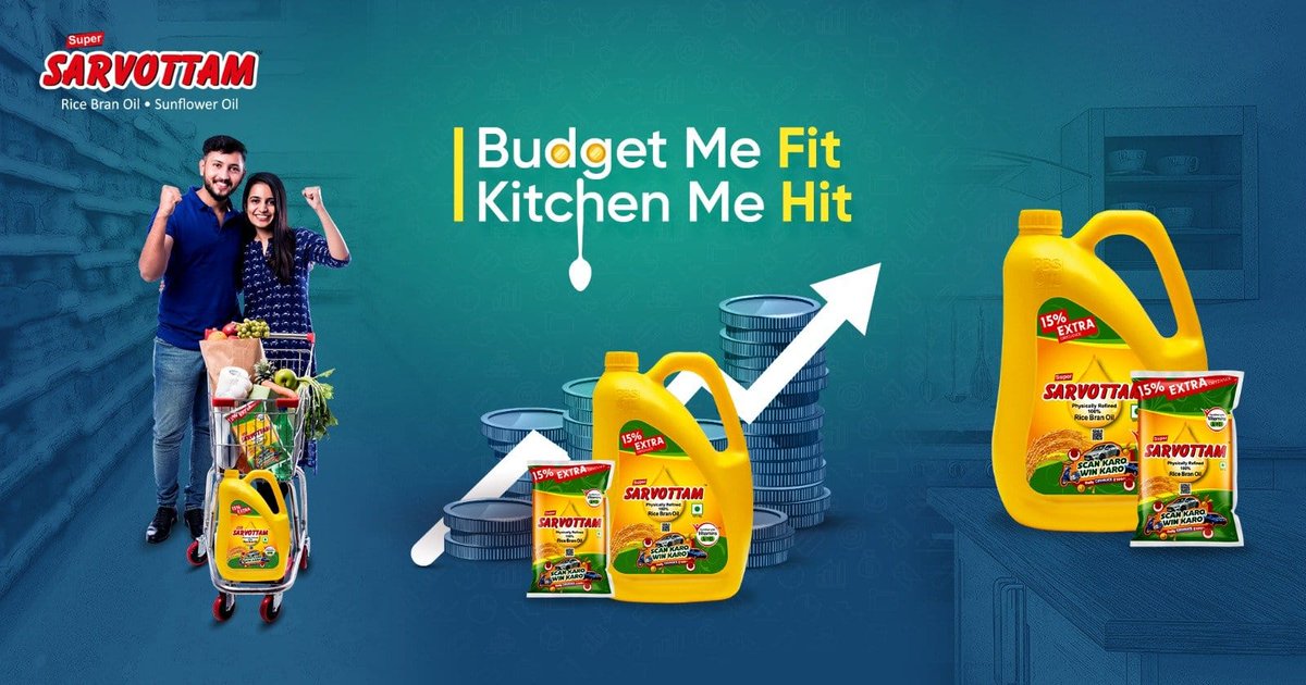 kurtika01's tweet photo. I'm convinced that Sarvottam Rice Bran Oil has magical powers.
I mean, how else could it make healthy food taste so darn good? 
 #SuperSarvottamwait https://t.co/dBQayjfdb9