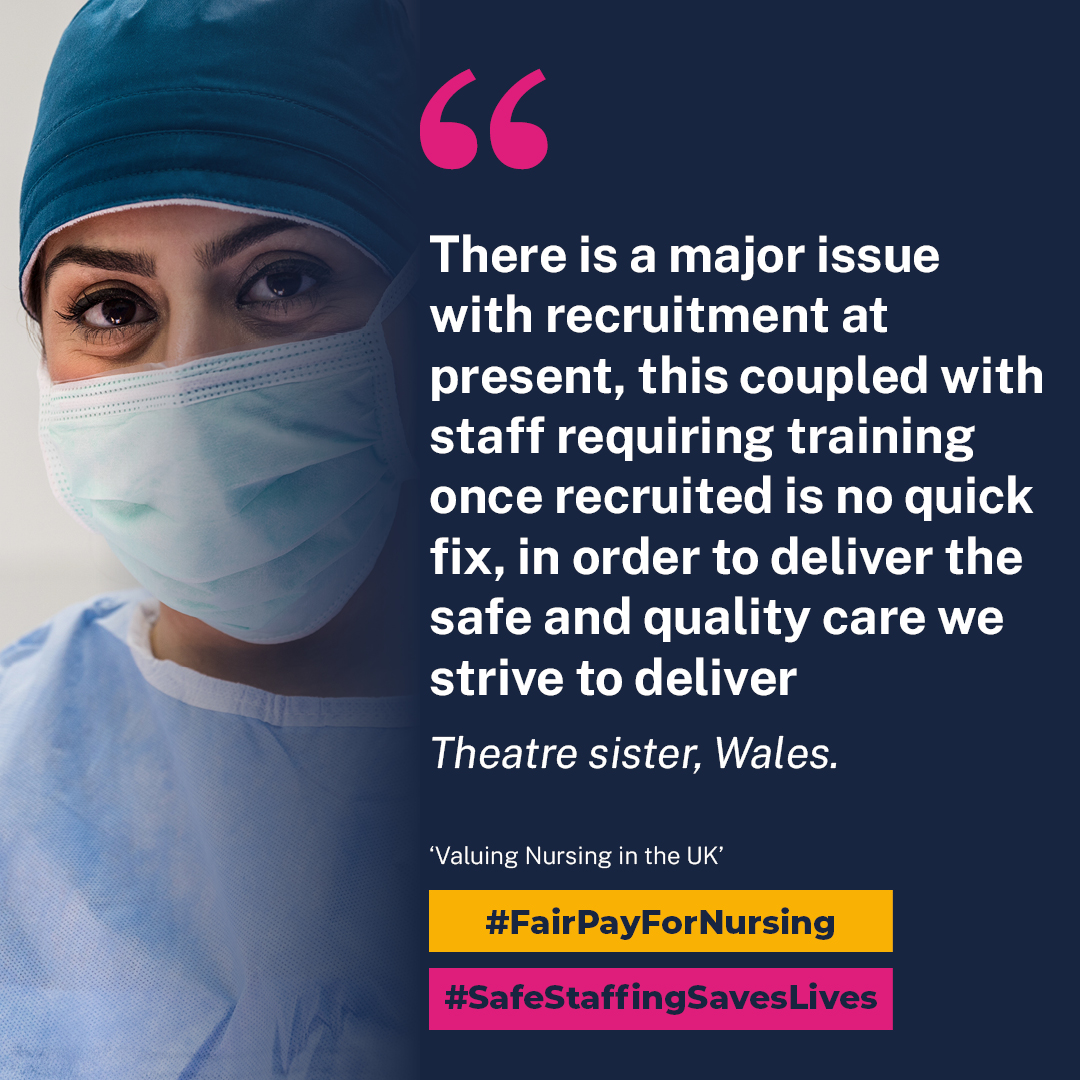 UK nursing staff tell us how a lack of investment in recruiting and retaining staff impacts their ability to deliver safe patient care.

Read our 'Valuing Nursing in the UK' report: bit.ly/3RSEoFt

#FairPayForNursing #SafeStaffingSavesLives