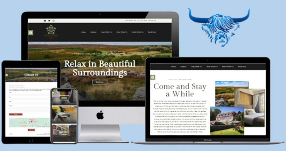 BlueCowDigital's tweet photo. Do you fancy a trip to the North Yorkshire Moors?😄 Check out this stunning hotel website we designed and book from the palm of your hand!📲

Do you need a booking plug integrated into your website? Call us today on 01704331786

#BlueCowDigital #DigitalMarketing #Websitedesign https://t.co/sOjKl2x6iR