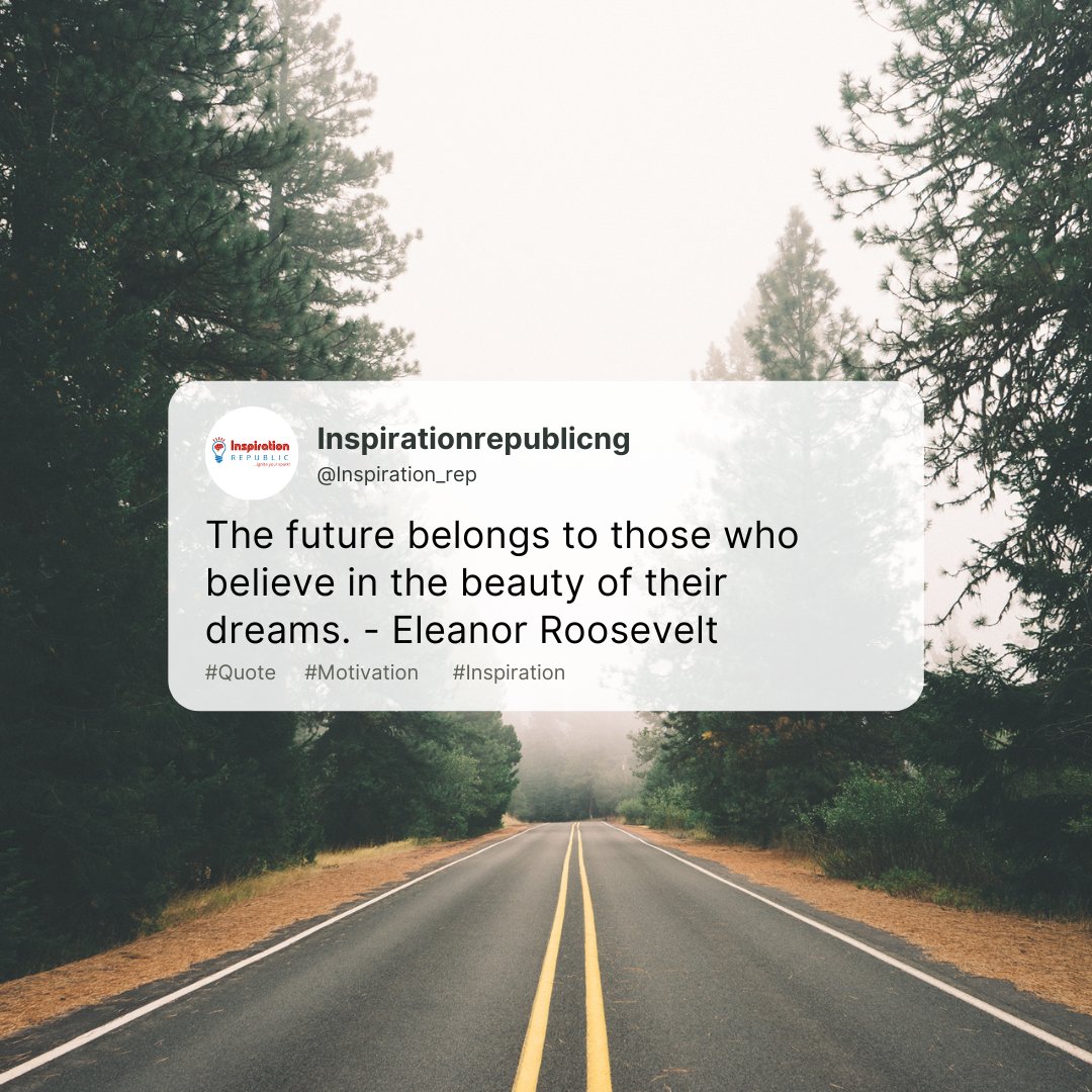 Inspiration_rep's tweet photo. Your dreams and aspirations are powerful tools that can shape your future. As you start your week, remember to hold on to your dreams and let them guide you towards a brighter future.

Share this post to motivate someone. 

Have a great week!
#motivationmonday
#mondaythoughts https://t.co/Fx1tf2b5Ow