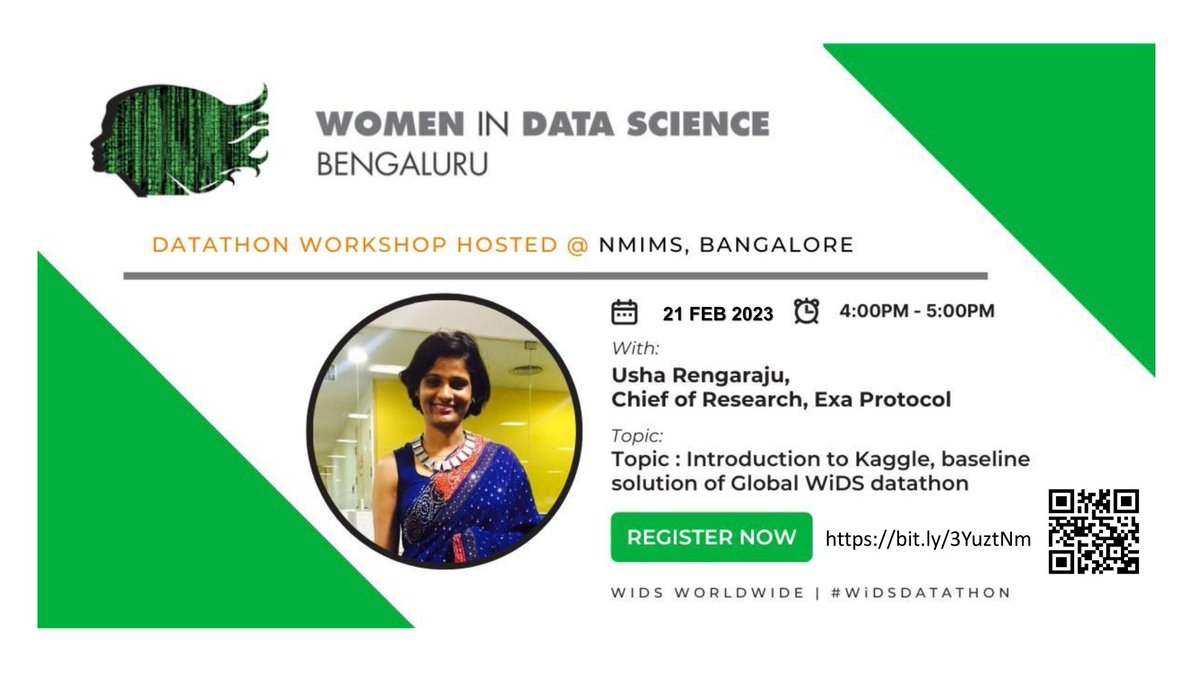 Join #WiDSDatathon workshop on 21 February 2023, 4:00 PM IST.

Women in Data Science (WiDS) Datathon workshop supports the WiDS Global Datathon 2023 challenge focusing on the environment and climate change.

Register to attend: bit.ly/3YuztNm

#climatechange #ai #ml