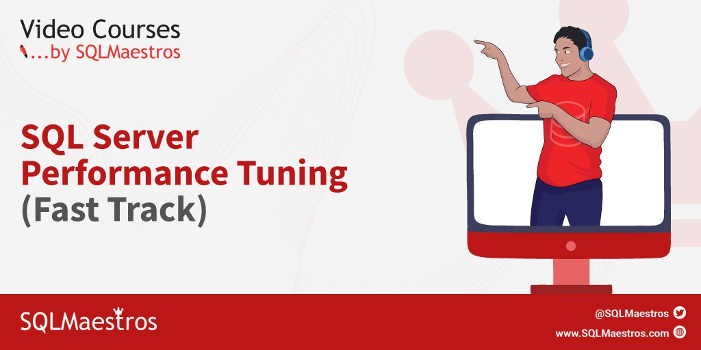 SQLMaestros's tweet image. You are a #SQLServer DBA/Developer. You want to gain performance-tuning skills. And isn't it nice to be recognized as a performance tuner?
Yeah, we have something for you.
Check the comments section.
#SQLServerPerformanceTuning #QueryTuning