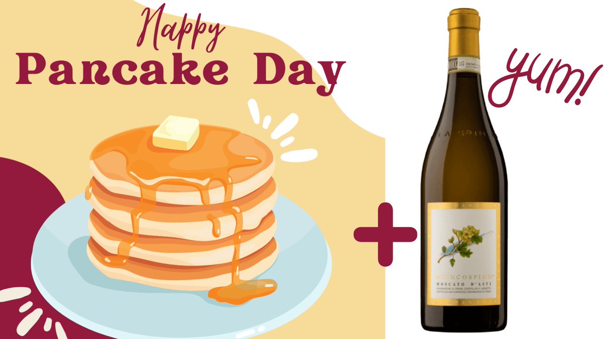 Perfect wine to drink with pancakes if you like sweet toppings is <a href="/LaSpinettaItaly/">La Spinetta</a> Biancospino Moscato d'Asti DOCG. Slightly sparkling &amp; slightly sweet it's a lovely light wine. Add a little to your pancake batter to make them extra fluffy! #PancakeDay #wineswithattitude 😋🍾🥞