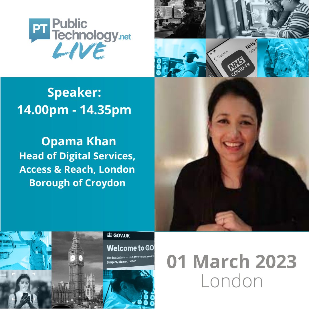 <a href="/opamakhan/">Opama Khan</a> Head of Digital Services, Access &amp; Reach, Croydon Council will be answering "Can digital help local government meet the huge challenges it faces?" at #PTLive23
Full agenda: publictechnologylive.com/agenda/
Register: bit.ly/3H4UZlv Free to public sector employees