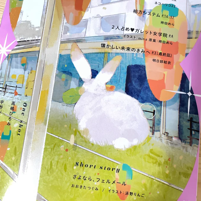 ガレット届きました🐰かわいい表紙はもちろん、裏表紙のもっちりとしたうさぎにも一目惚れしました🥕ふわふわ〜☁️私の漫画も載ってますので何卒〜 https://t.co/hCkV2TzSSp 