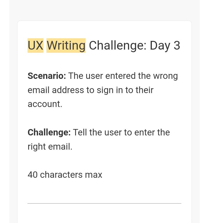 FoyinAbatan's tweet image. Day 3. #dailyuxwritingchallenge

@dailyuxwriting