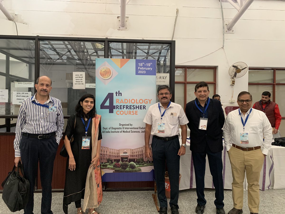 drjoshivarsha's tweet photo. Kudos to Dr Pushpinder n his wonderful faculty team for the super Radiology Teaching Refresher Course @AIIMS Jodhpur!Thoroughly enjoyed interacting with n teaching all the postgraduates.Weekend well spent at Jodhpur ! 🙏meeting the external faculty as well!Thanks for inviting! https://t.co/4Gdi6ZCGW7