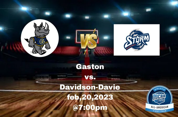 Gaston College vs. Davidson-Davie NJCAA Boys Basketball 
🗓 On Monday,Feb.20
🕖 7:00 PM EST
📺 bit.ly/3XIwSya  

<a href="/DDCCStormMBB/">Davidson-Davie CC Men's Basketball</a> <a href="/BiqqBoiByars/">Ty Byars</a> <a href="/tristanwells193/">Tristan wells</a> <a href="/ViveGoIn/">Joshua J-Vive Harper</a> <a href="/Aaronross_21/">Aaron Ross</a> @1bosswap_ <a href="/davidsondaviecc/">Davidson-Davie Community College</a>
