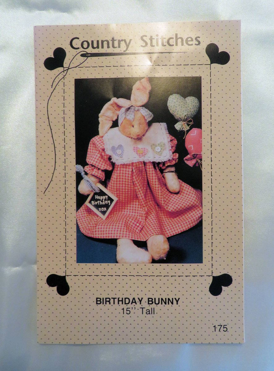 overallbeauty's tweet image. Country Stitches - Birthday Bunny - 15 inch Bunny -  Cute Rabbit - Out of Print #175 - RARE - Not Cut tuppu.net/95986821 #VintageKMMSDelights #Etsy #CraftPattern