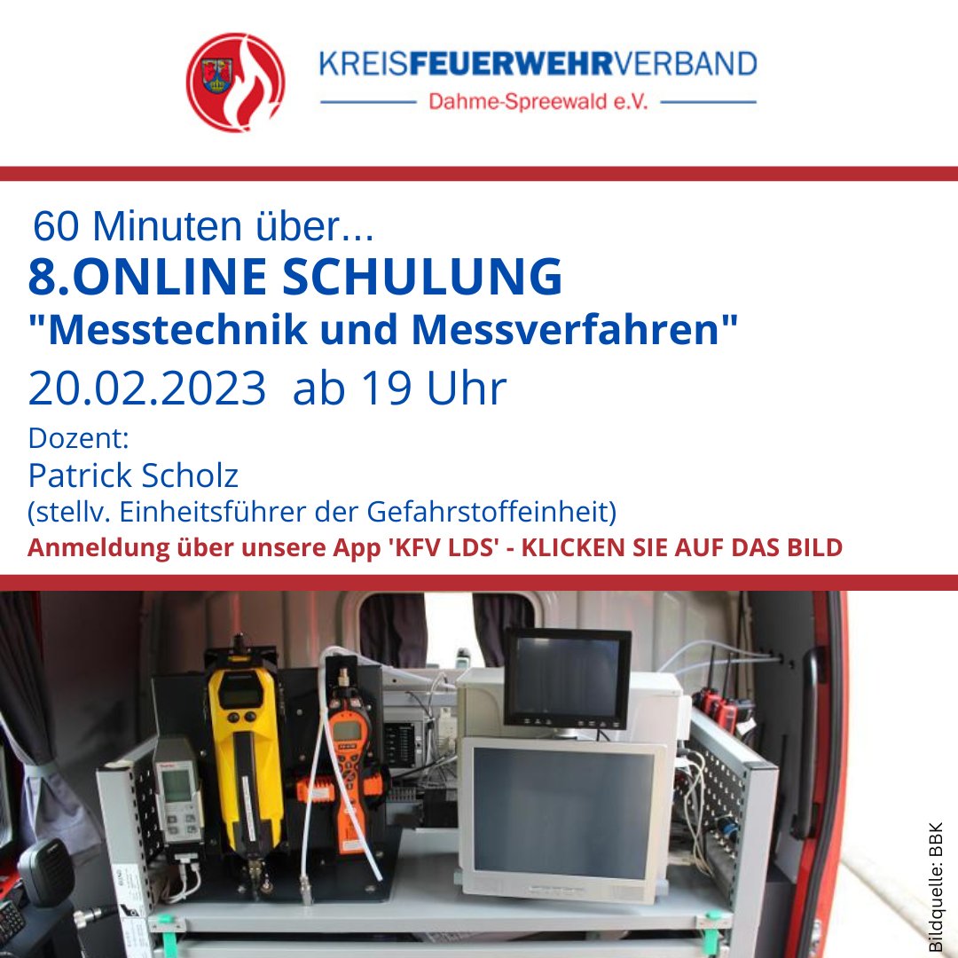 ☑️Wiederholung Online Schulung „Messtechnik und Messverfahren“☑️
HEUTE ABEND 🙂 
👉👉👉20.02.2023 ab 19.00 Uhr👈👈👈
#WIR freuen uns auf Eure Anmeldungen unter kfv-lds.de 🙂